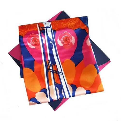 printed satin scarf