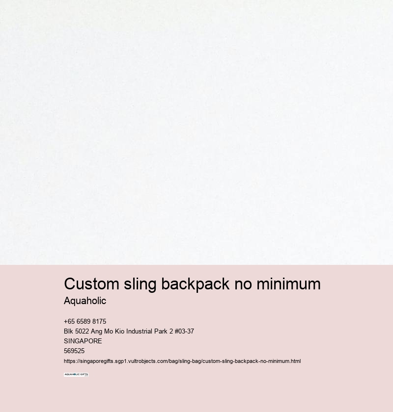 custom sling backpack no minimum